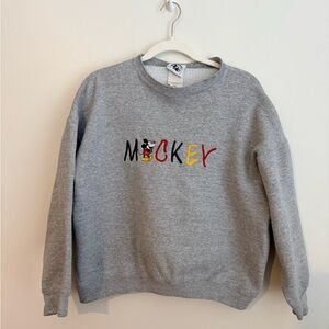 Cozy Gray Mickey Sweatshirt